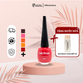 Sơn móng tay PROSPER  Ladydream tone màu ĐỎ - Hàng cao cấp chính hãng