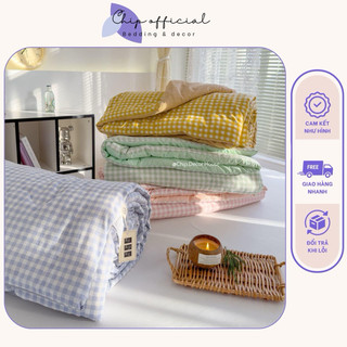 Chăn hè cotton đũi trần bông phong cách vintage kích thước 2mx2m3 ,chăn hè cotton đũi trần bông, chăn mùa hè mềm mát