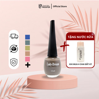 Sơn móng tay PROSPER  Ladydream tone màu NUDE - Hàng cao cấp chính hãng