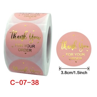 500 miếng tem dán chữ thank you