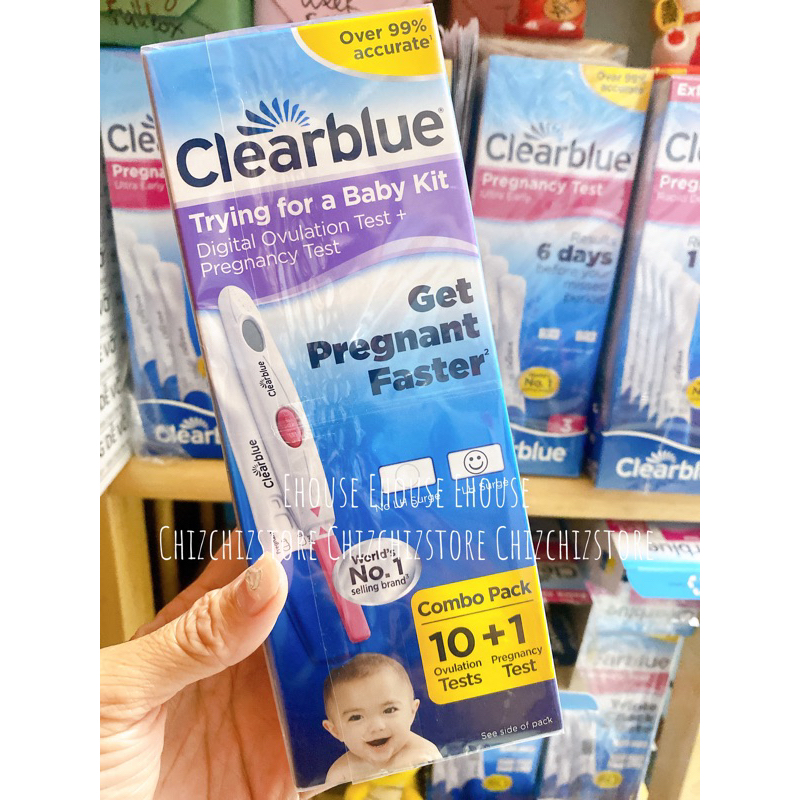 [HOẢ TỐC] Que thử rụng trứng Clearblue Digital Ovulation Kit Test (Dual Hormone) 10packs