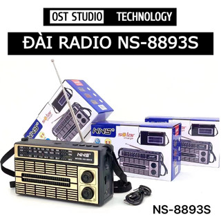 Đài FM Radio NS-8893s Có Đèn Pin Nghe Nhạc Qua Bluetooth Usb Thẻ Nhớ Kiểu Dáng Cổ Điển. Bảo Hành 12 Tháng 