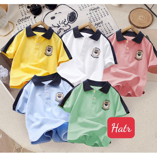 Áo polo cộc tay vải thun cá sấu sắc màu cho bé trai bé gái
