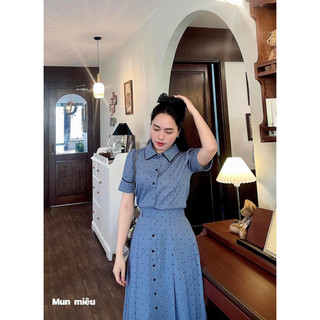 Set Chấm Bi Xanh - Hàng Thiết Kế