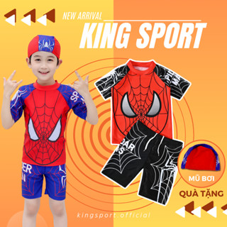 Đồ bơi bé trai bộ rời, bộ đồ bơi cho bé siêu nhân nhện cao cấp chống thấm nước cho bé từ 1 tuổi đến size đại