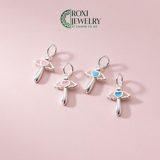 Charm bạc s925 hình cánh thiên thần xâu vòng tay, vòng cổ diy xinh xắn - charms.117 - roxi jewelry
