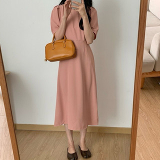 Váy suông buộc nơ sau Basic đủ màu nhẹ nhàng