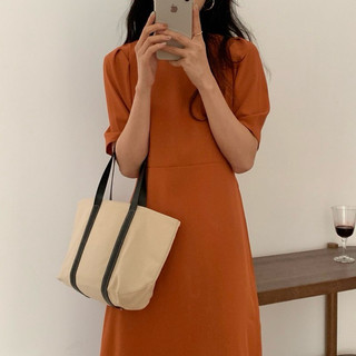 Váy suông buộc nơ sau Basic đủ màu nhẹ nhàng