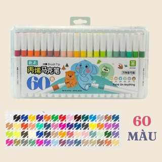  Hộp 60 bút màu Acrylic Marker ngòi nhọn 