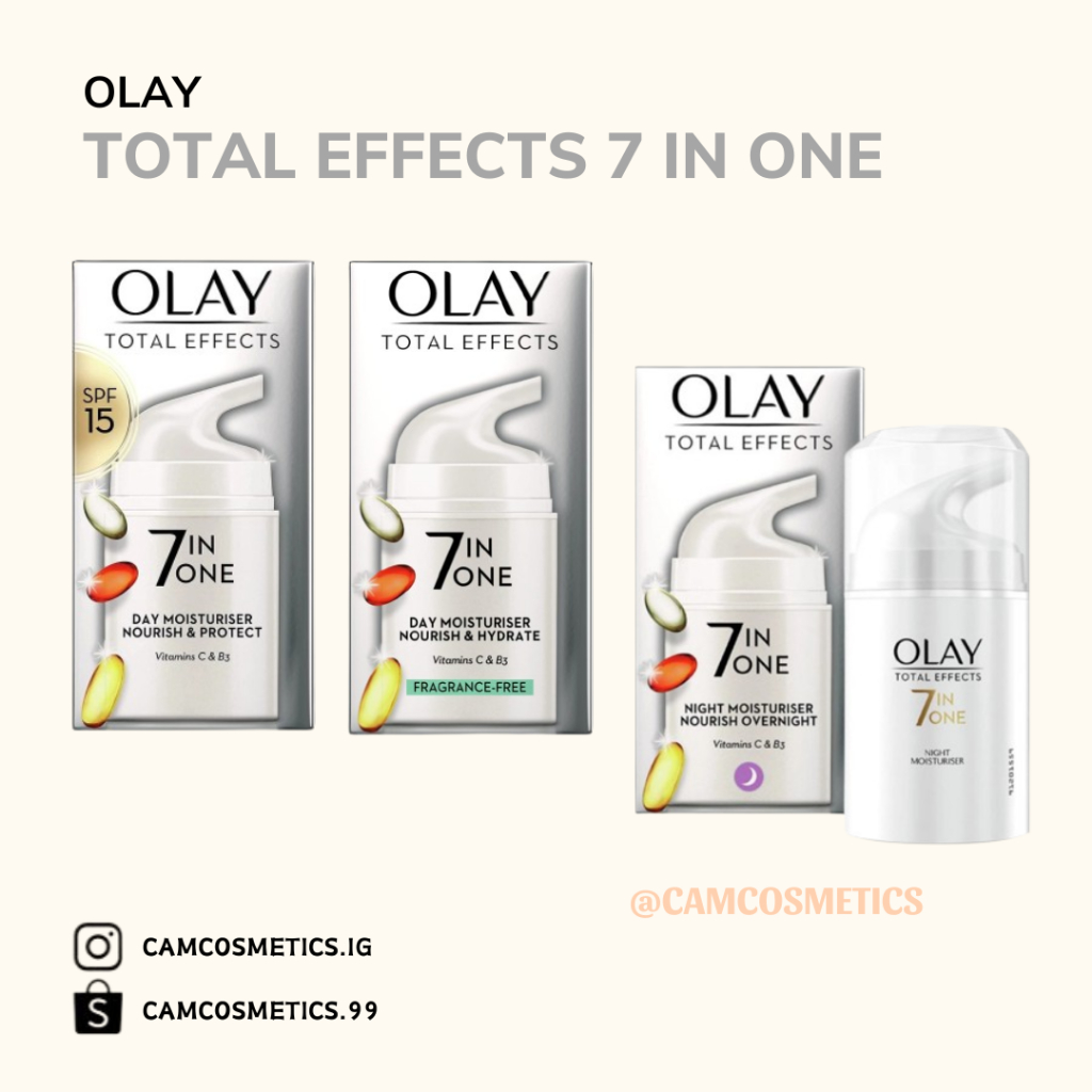 (Bản Uk) Kem Dưỡng Sáng Da Và Chống Lão Hoá Olay 7 - In - 1 Total Effects 50Ml