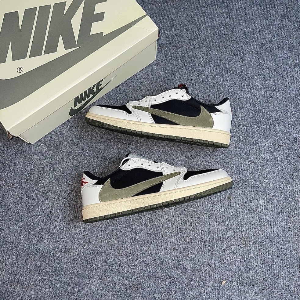 [PiPiSnkr] Giày Sneaker Air Jd 1 Low Travis Scott ‘Olive’ LikeAuth