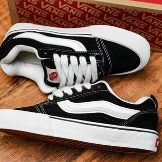 [PiPiSnkr] Giày Sneaker Vans Knu Skool Black White LikeAuth