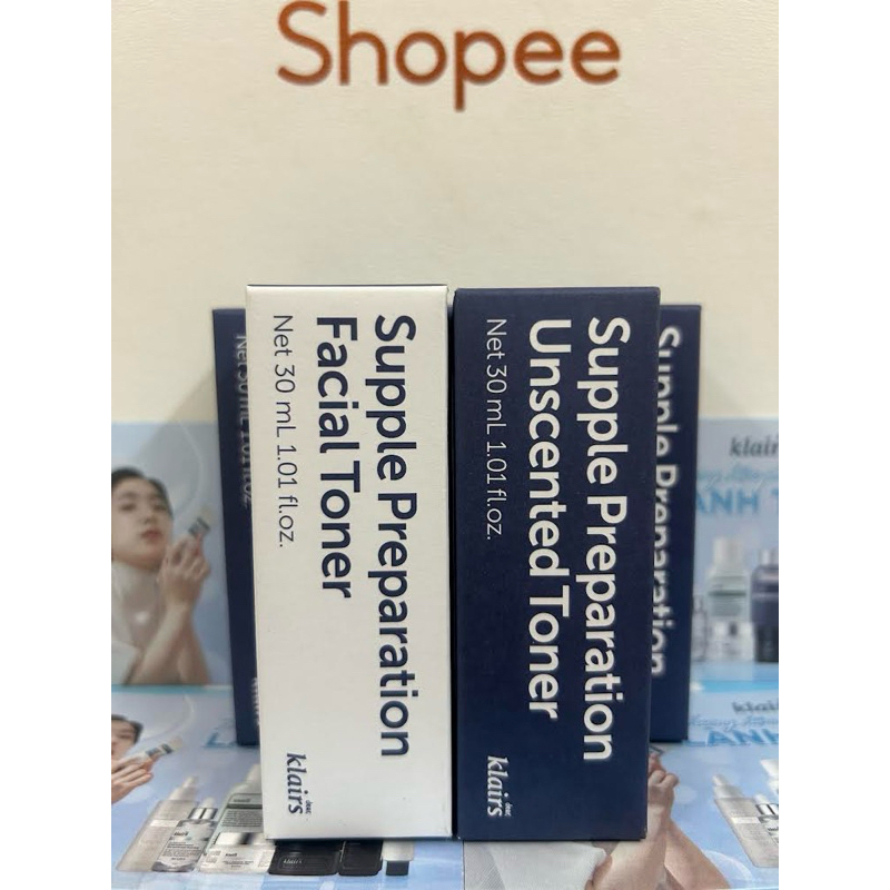 [Mini 30ml-Date 2027] Nước hoa hồng Dear, Klairs Supple Preparation Unscented/ Facial Toner 30ml