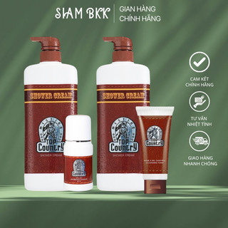 Bộ Đôi Lăn Khử Mùi + Sữa Tắm Con Ngựa Top Country Thái Lan Hương Nước Hoa (500ml)