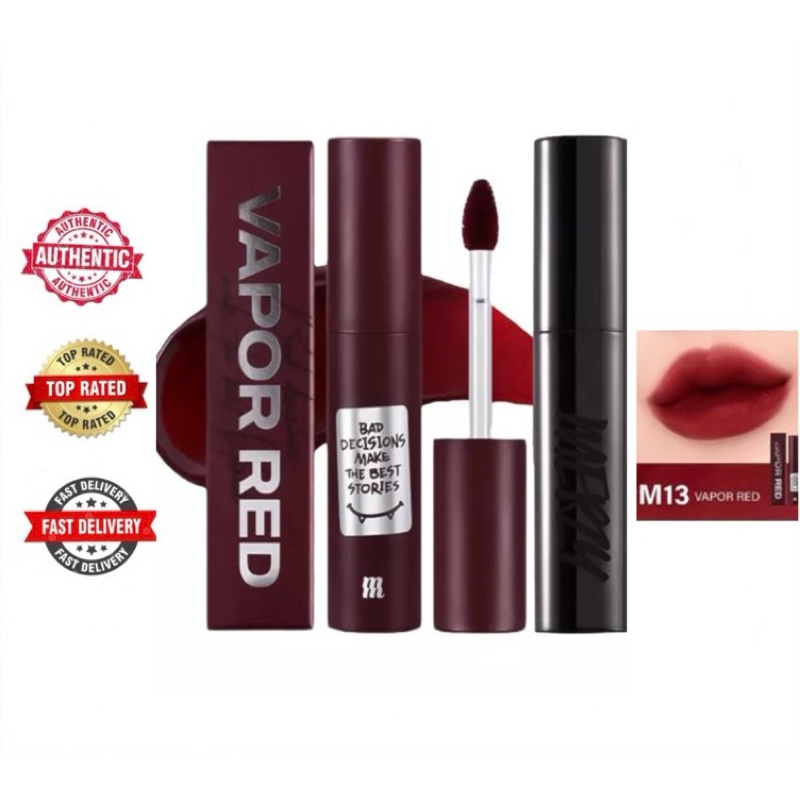[SẴN -NEW 2024] SON MERZY MELLOW GLAM TINT #M13 VAPOR RED