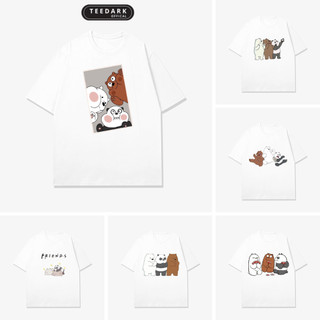 Áo thun unisex tay lỡ WE ARE BEARS by TEEDARK chất cotton mềm mịn, Áo phông nam nữ form rộng