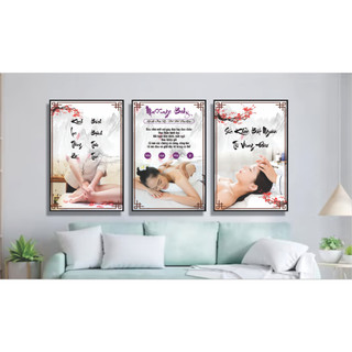 Tranh spa dưỡng sinh đông y 40x60/tranh tổng 3 tranh 1,2m...