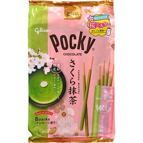 Direct from Japan Glico Pocky Sakura Matcha 8 bags Glico Pocky Sakura Matcha 8 túi