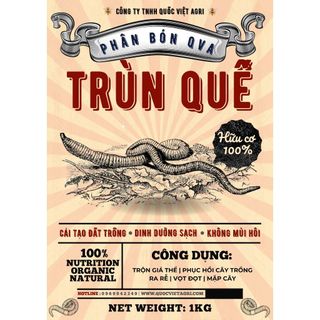 Phân trùn quế nguyên chất QVA - 100% hữu cơ - (500g-5kg)