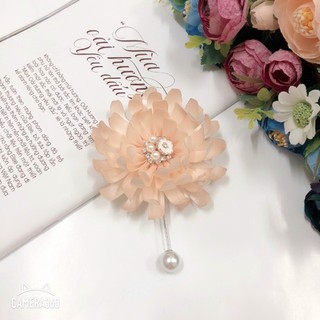 Cài áo hoa cúc handmade, tag cài áo hoa cúc có ghim trâm cài