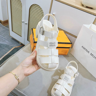   Ảnh thật  Sandal rọ nữ miu miu da mềm đế đúc Qccc fullbox 