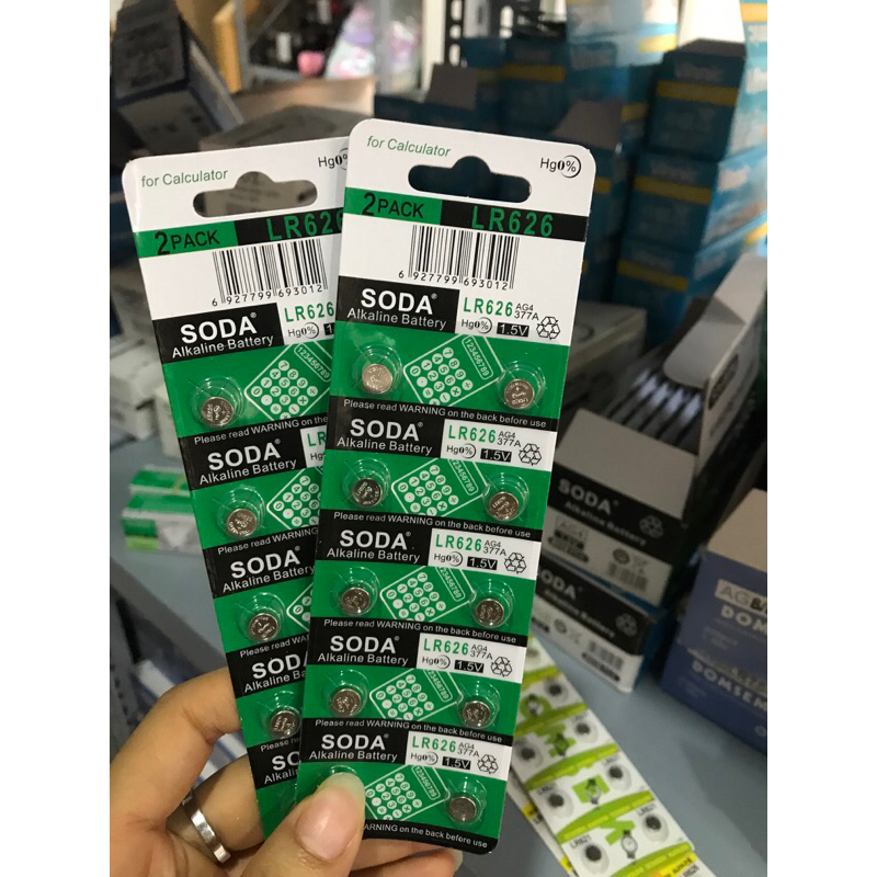 Vỉ 10 viên Soda  SR626SW - SR626 - 626 - 377 - LR626 - AG4