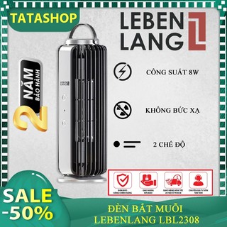 Đèn bắt muỗi Lebenlang LBL2308, 8w an toàn cho gia đình, bảo hành 2 năm
