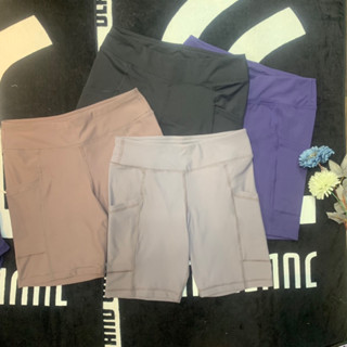  01991 Quần Tập  Hàng Dư Xịn Set Đồ Thể Thao Quần Legging Đùi Nữ Co Giãn 4 Màu Đen Tím Nâu Hồng Size S M TDSHOP 