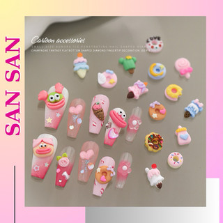 Charm hoạt hình Mini Hình Thú Que Kem, Charm nail trang trí móng, Charm hoạt hình trang trí móng