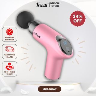 Máy Massage Cầm Tay PS818 Màu Hồng, Điều Chỉnh 12 Chế Độ Mát Xa Đấm Bóp Giải Mỏi Cơ Thể Bằng Nút Cảm Ứng