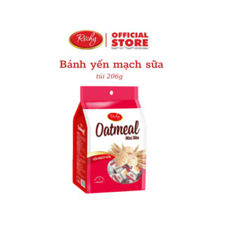  Bánh quy yến mạch Oatmeal Richy vị sữa túi 206g 