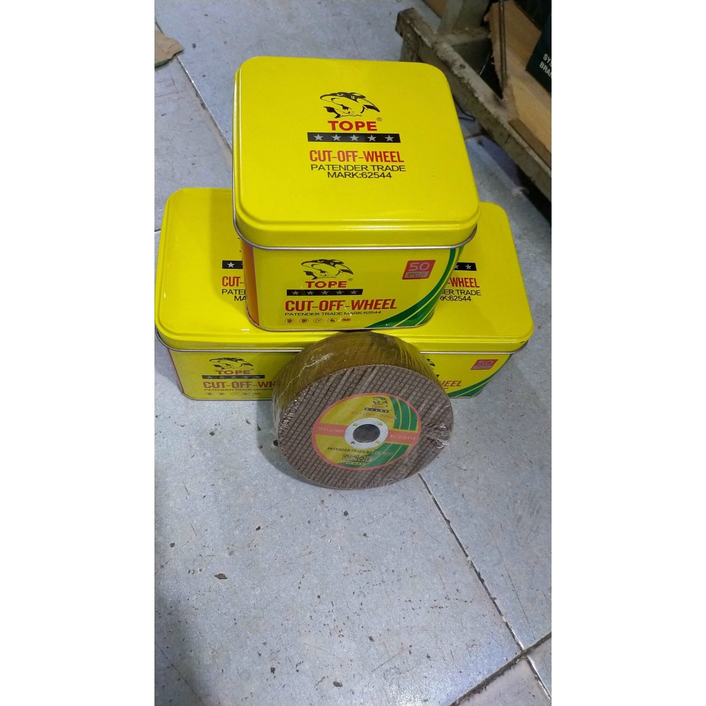 1 HỘP 50 VIÊN ĐÁ CẮT SẮT CON CÁ MÀU VÀNG 107 x 1.3 x 16