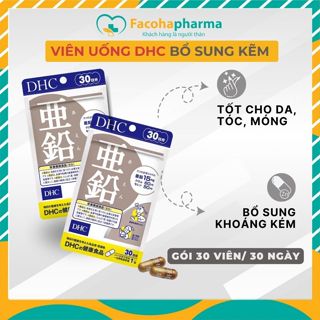  Viên uống DHC bổ sung Kẽm Zinc hỗ trợ làm đẹp da khỏe tóc tốt cho trí não 30 viên 30 ngày TPN7.27 