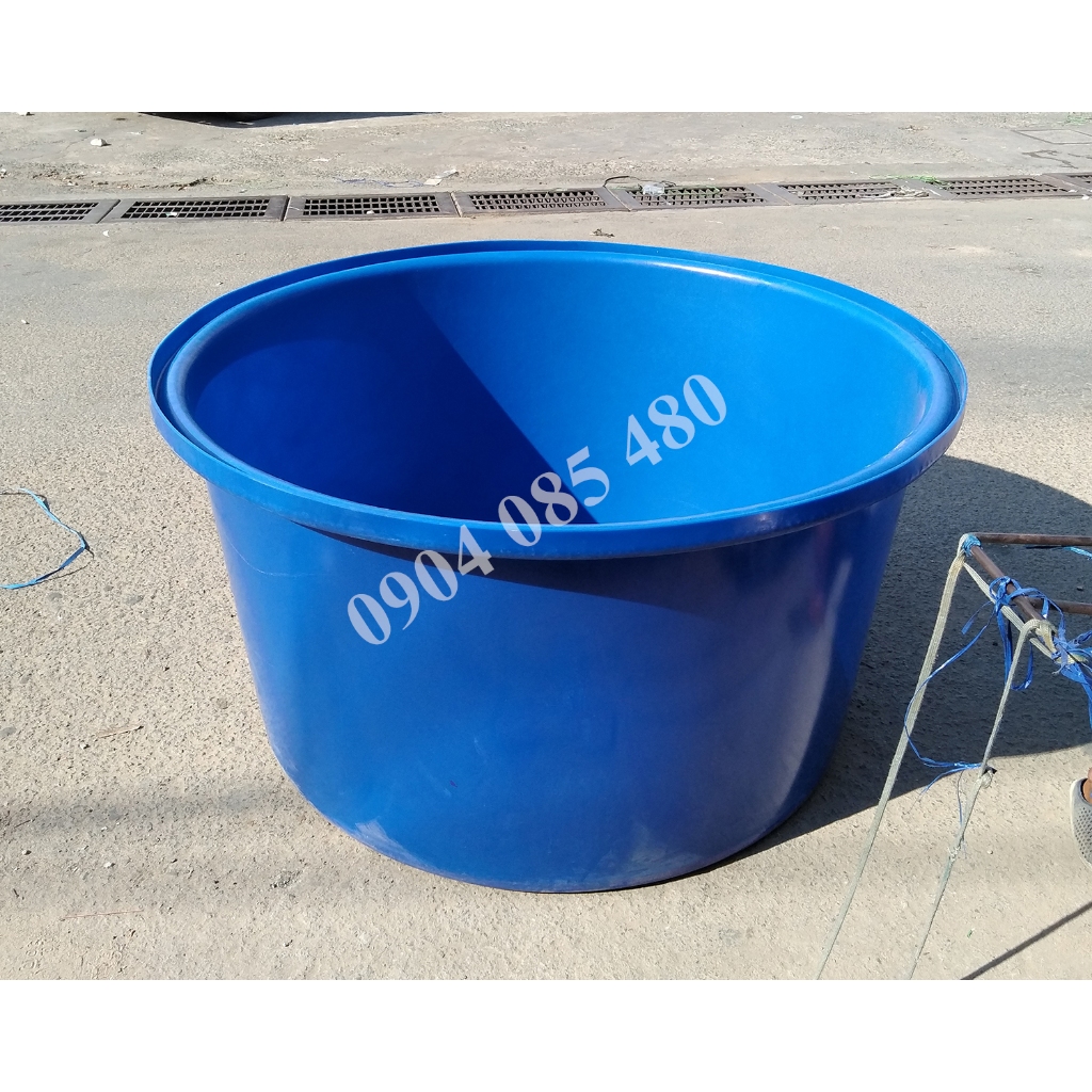 Thùng nhựa tròn 500 lít trồng cây, nuôi cá, đựng hải sản, chứa nước,...
