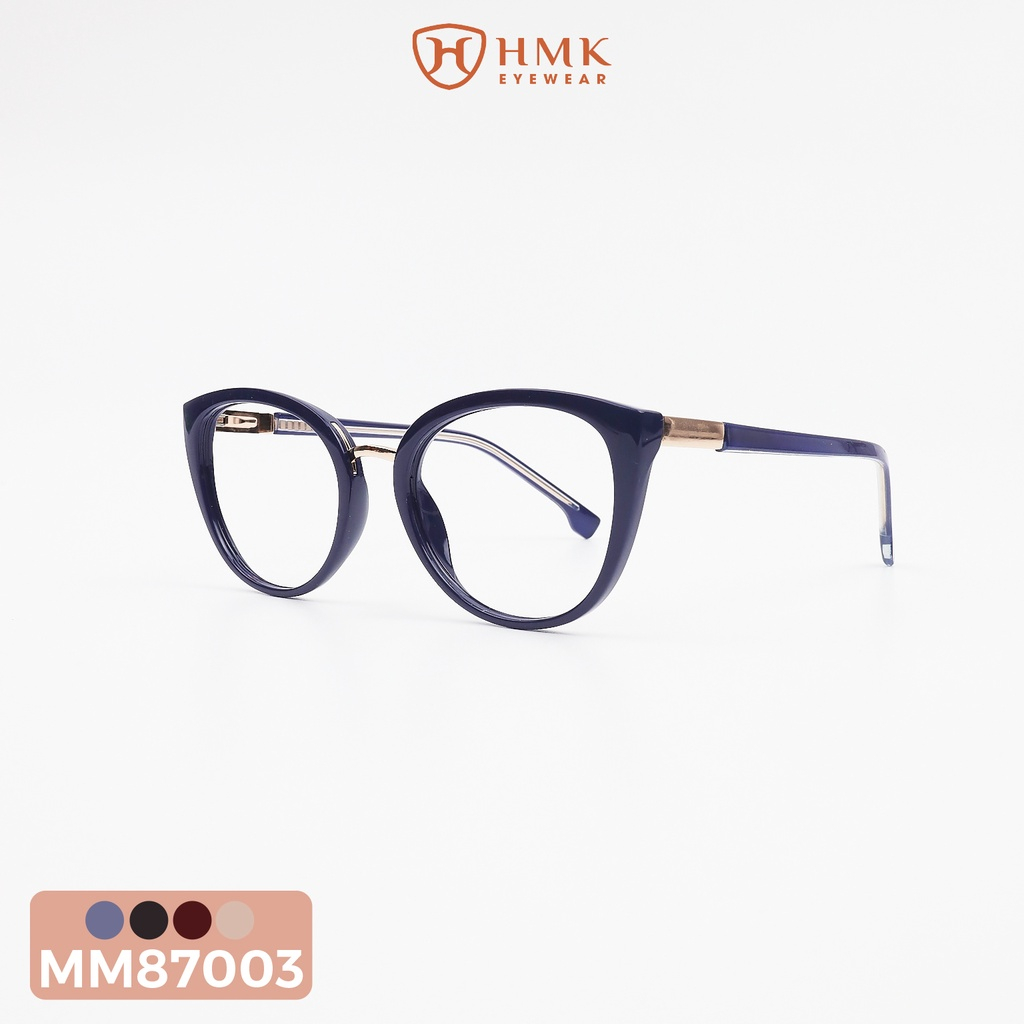 Gọng Kính Mắt Mèo HMK Eyewear Chất Liệu Kim Loại Bọc Nhựa Thời Trang Nữ - MM87003