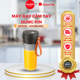 Máy xay sinh tố cầm tay mini đa năng DECAKILA (KMJB-035G) 6 lưỡi dung tích 300ML dung lượng pin cực trâu