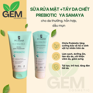 Combo Sữa rửa mặt tẩy da chết Ya samaya Prebiotic hàng Nga