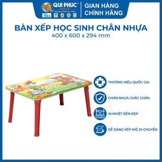  Bàn học sinh ngồi bệt chân nhựa, mặt bàn dày, chịu tải 50kg