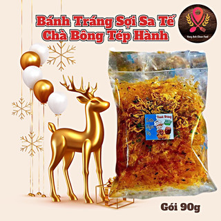 Bánh tráng sợi sa tế chà bông tép hành