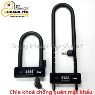 Khóa u khóa kính cường lực mã số, khóa cổng opel, khóa càng u mật mã khóa xe máy - kèm chìa khóa lấy lại mật khẩu quên