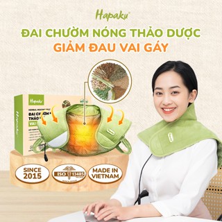 Đai Chườm Giảm Đau Cổ Vai Gáy Từ Thảo Mộc Hapaku, Giảm Căng Cứng Cơ, Lưu Thông Khí Huyết, Gối Massage Cổ Vai Gáy