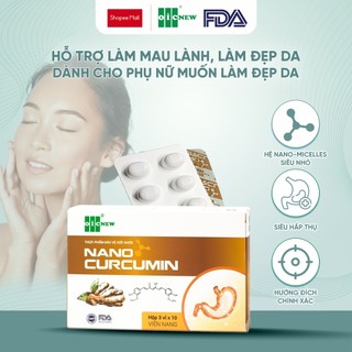 OICNew Nano Curcumin tinh chất Nghệ Làm Đẹp da, Mau lành vết thương, Vỉ 30 viên