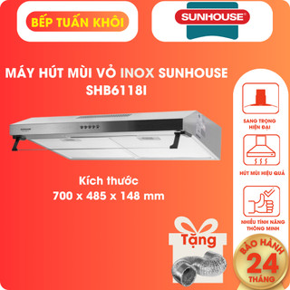 MÁY HÚT MÙI VỎ INOX SUNHOUSE SHB6118I