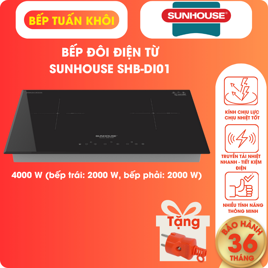 BẾP ĐÔI ĐIỆN TỪ SUNHOUSE SHB-DI01