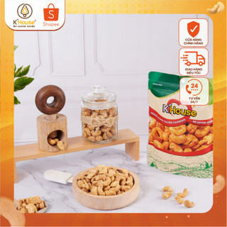 Hạt Điều Muối Hồng Kông K'House [Túi Zipper 40g và 200g] vị mặn vừa, thơm ngon, dinh dưỡng, ăn chay ăn mặn đều được.