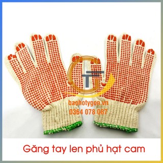 Găng tay phủ hạt sơn đỏ tăng độ bám dính
