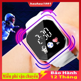 Đồng Hồ Đeo Tay Điện Tử Đèn LED Mặt Vuông Màu Trơn Phong Cách Hàn Quốc Siêu Hot