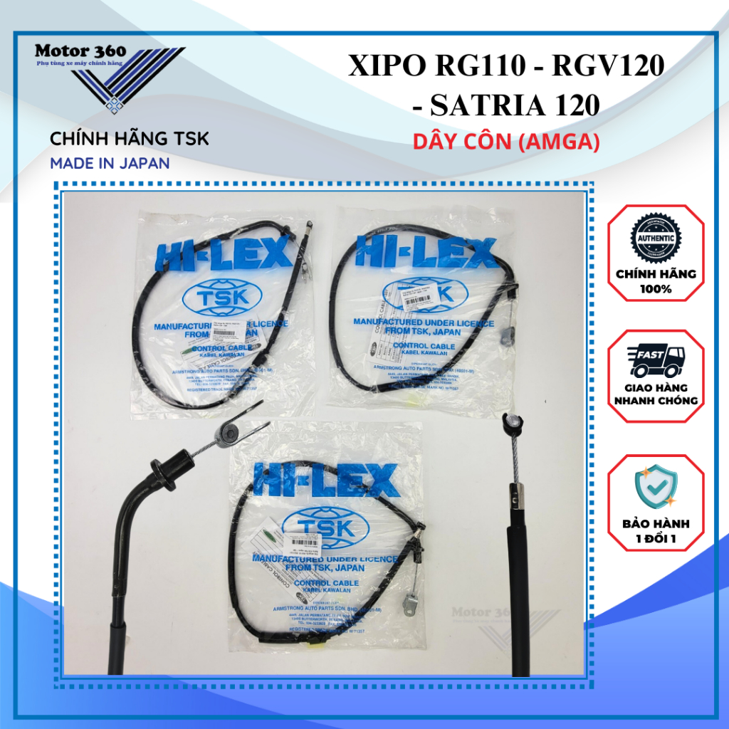 Dây côn (AMGA) XIPO RG110 / RGV120 / Satria 120 - TSK - Nhật