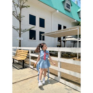 Váy denim tua rua cho bé gái_ Chankid's Clohting