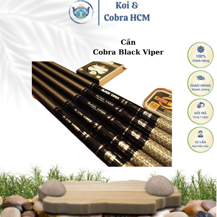 [HCM] Cần Cobra Black Viper Cần câu tay đơn đài